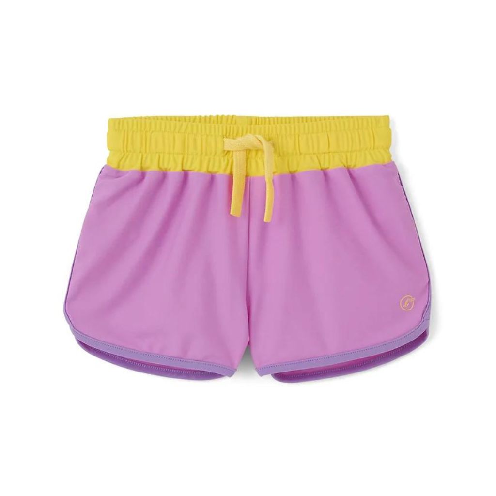 Product shot of the Kiwi shorts in marshmallow pink from Baines collection