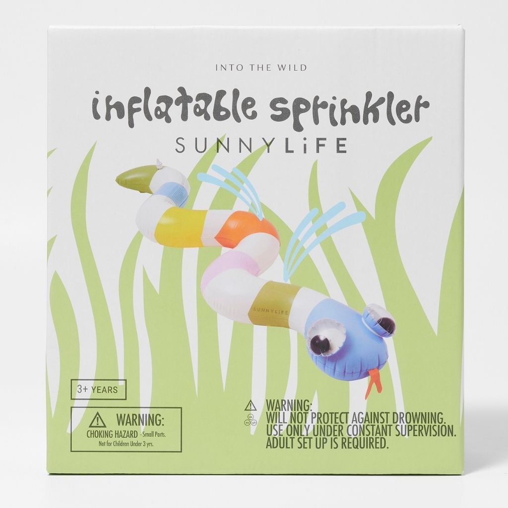 Packaging for the Sunnylife Inflatable Garden Sprinkler Into The Wild
