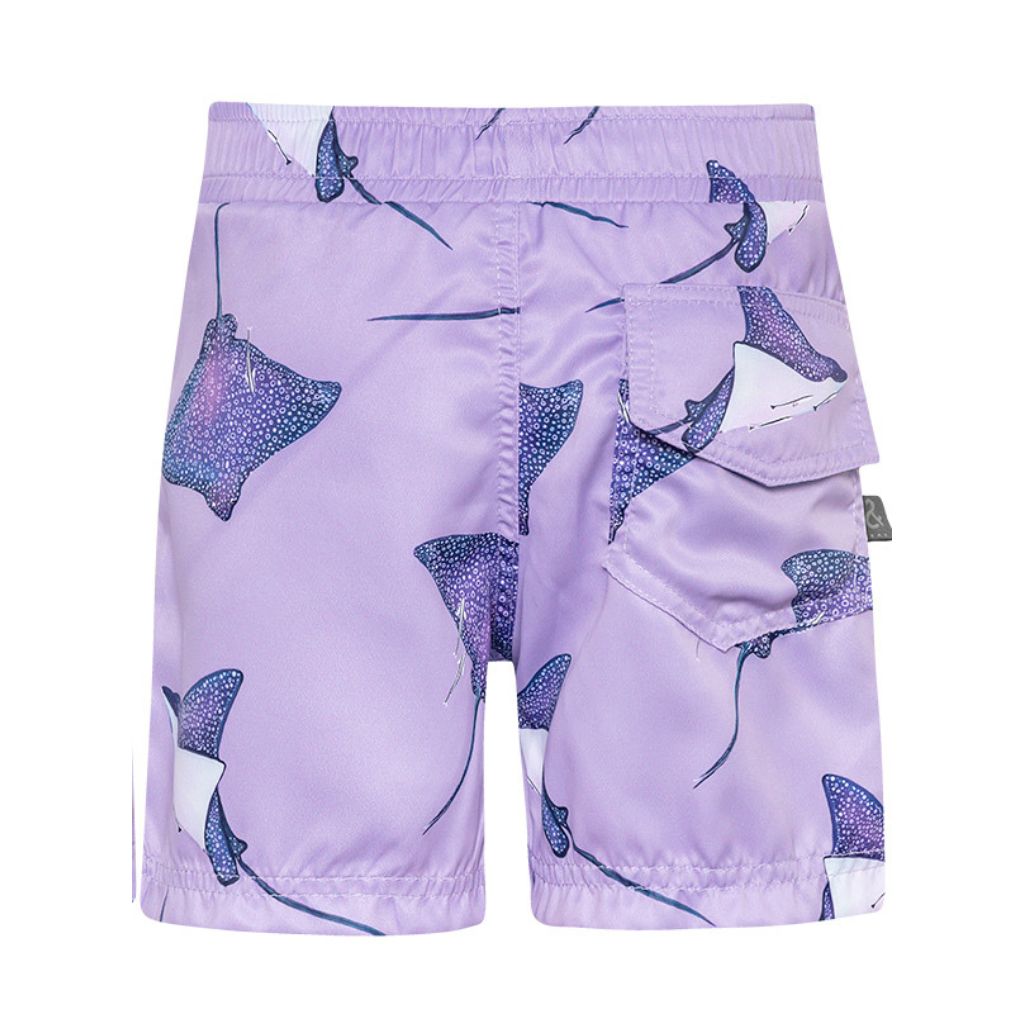 Back product shot of the Pepita & Me boys Selena swim shorts from the Tornasol collection