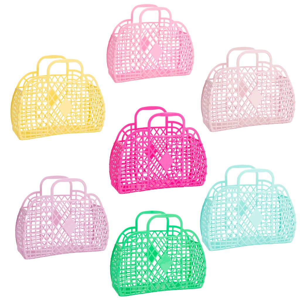 Product shot of the Sun Jellies Small Retro Basket Collection
