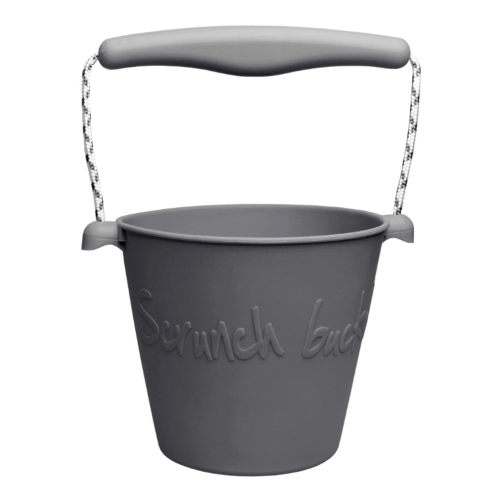 Scrunch silicone bucket in anthracite grey