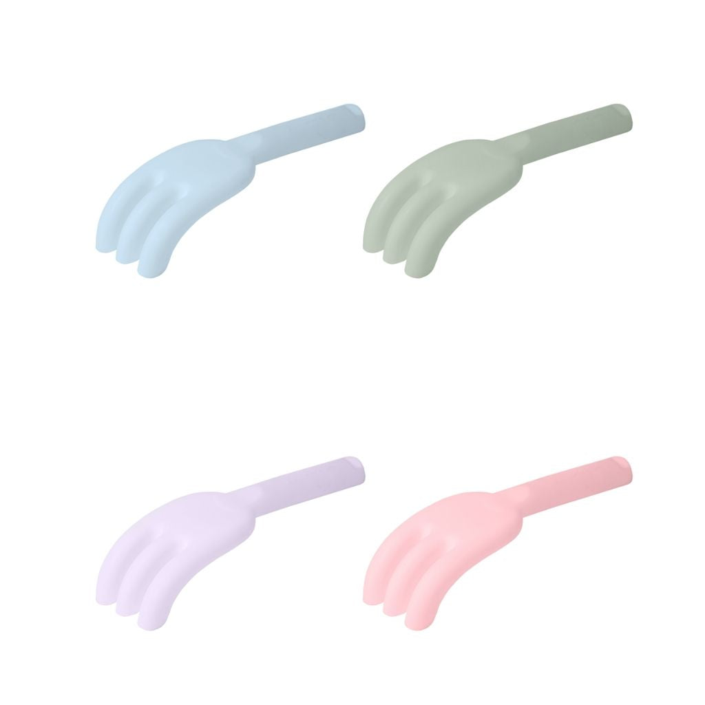 Collection of Scrunch silicone rakes in pastel shades