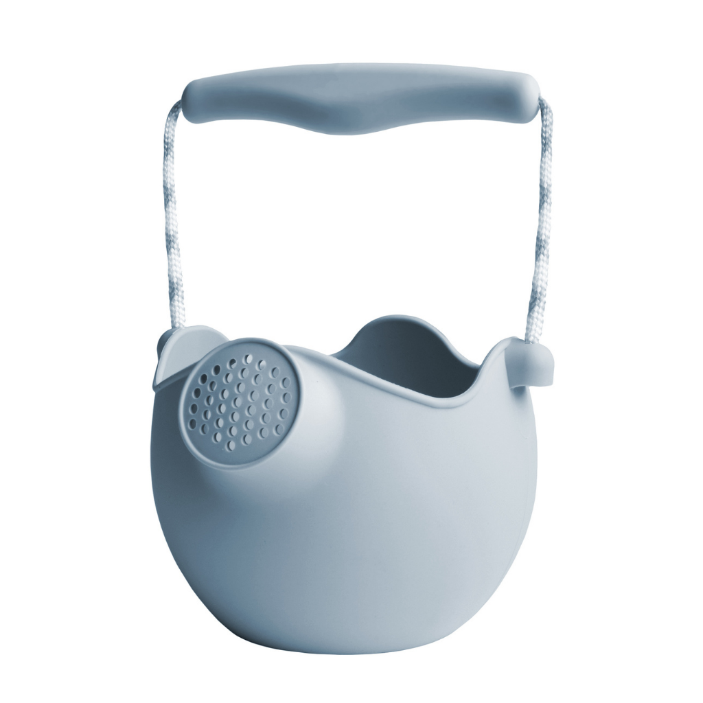 Scrunch silicone watering can in duck egg blue
