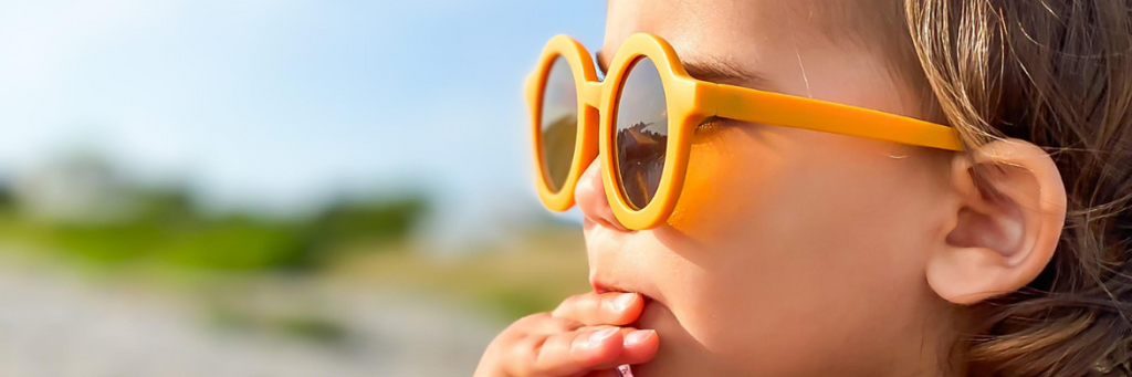 Little girl wearing Grech & Co Golden sunglasses