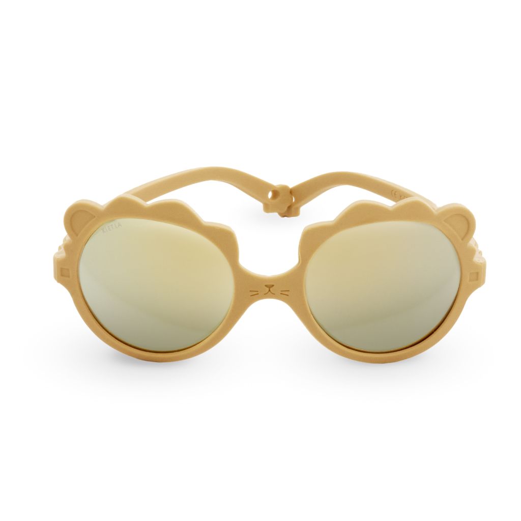 Product shot of the front of the Ki et la Lion Baby Sunglasses in honey