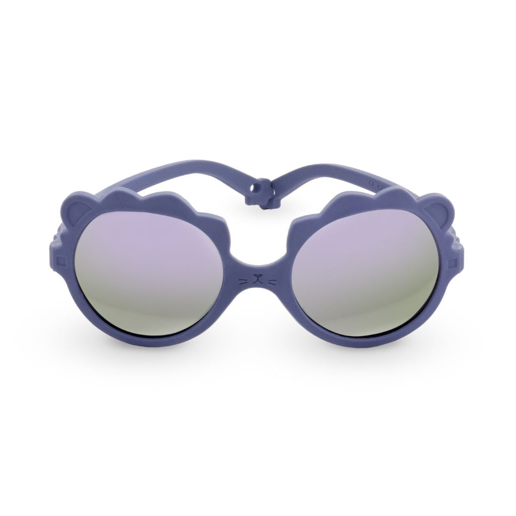 Product shot of the front of the Ki et La Lion Baby Sunglasses in lilac