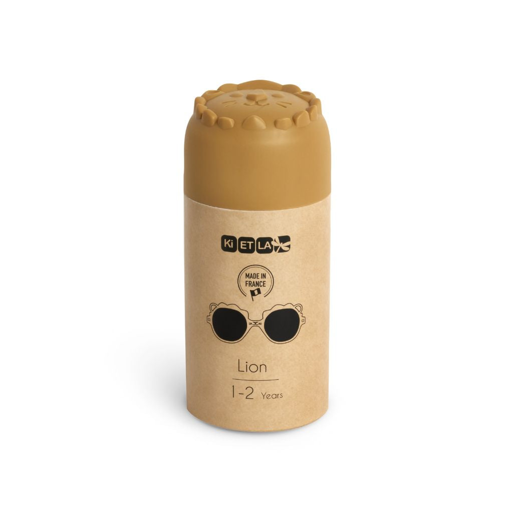 Packaging shot of the Ki et La Lion Sunglasses in honey