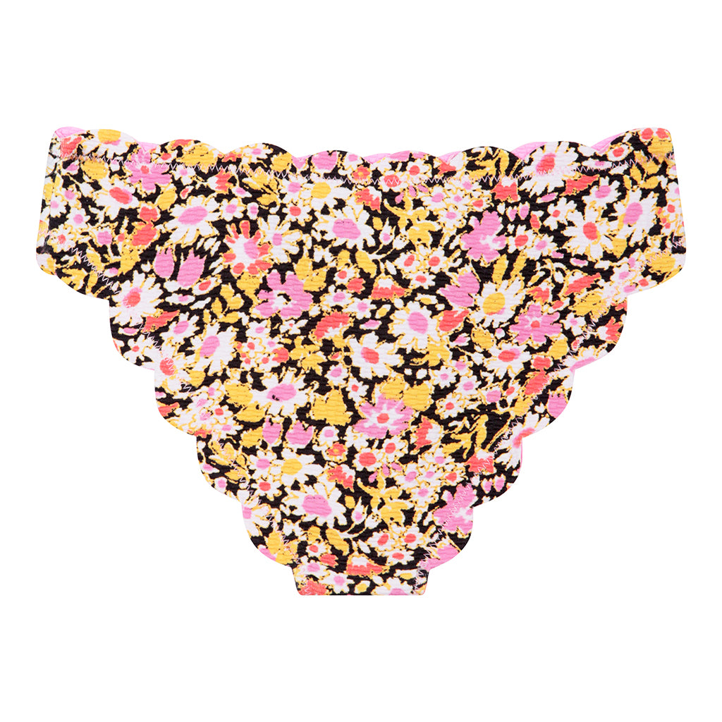 Back product shot of the Marysia Bumby Broadway bikini bottoms in floral and bloom