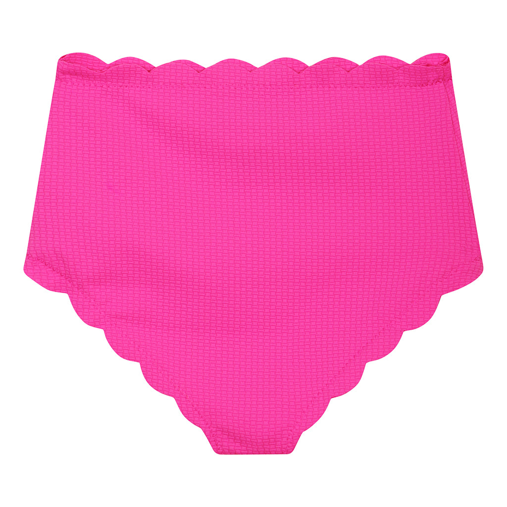Product shot of the back of the Marysia Bumby Palm Springs Bikini Bottoms in Orchid