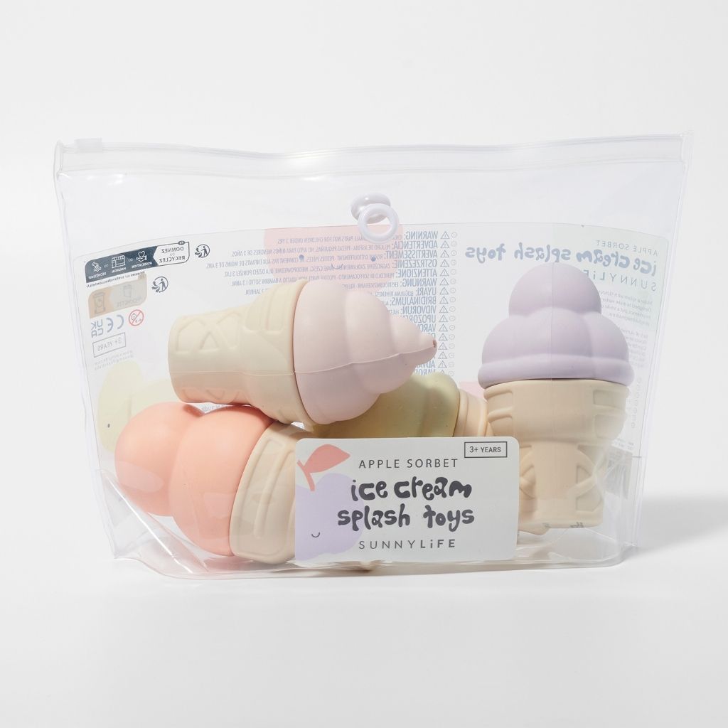 Packaging for the Sunnylife Ice Cream Splash Toys in Apple Sorbet