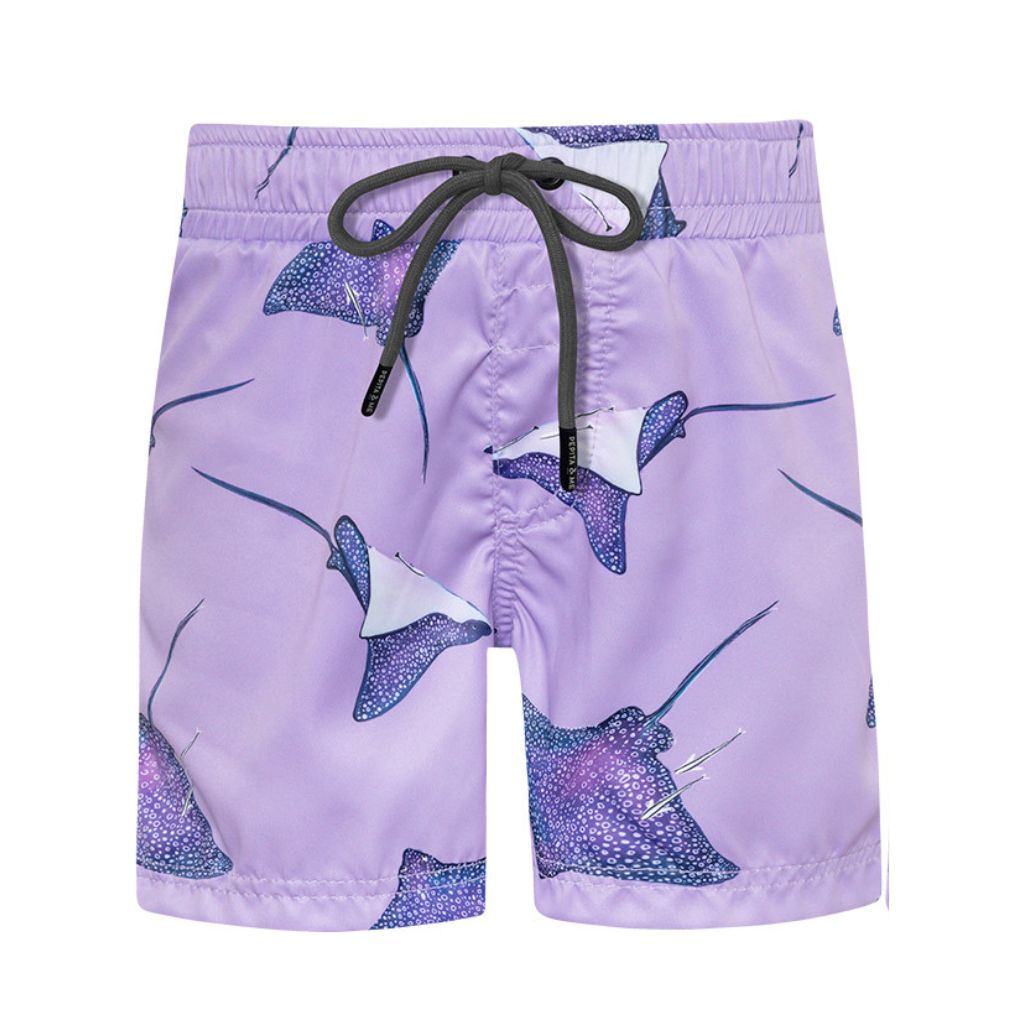 Front product shot of the Pepita & Me boys Selena swim shorts from the Tornasol collection