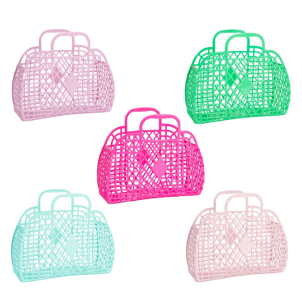 Product shot of the Sun Jellies Large Retro Basket Collection
