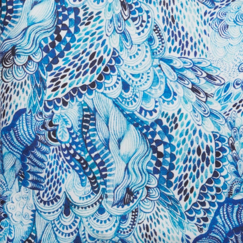 Close up of the fabric on the Marie Raxevsky Waves print