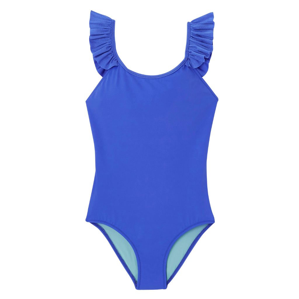 Front view of Lison Paris Bora Bora swimsuit in Azur Blue