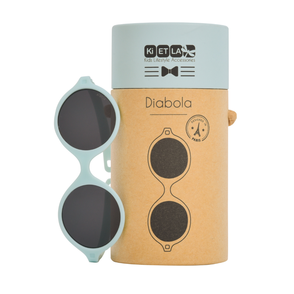 Ki et La Baby Diabola Sunglasses in Sky Blue for 0 - 1 year olds with box