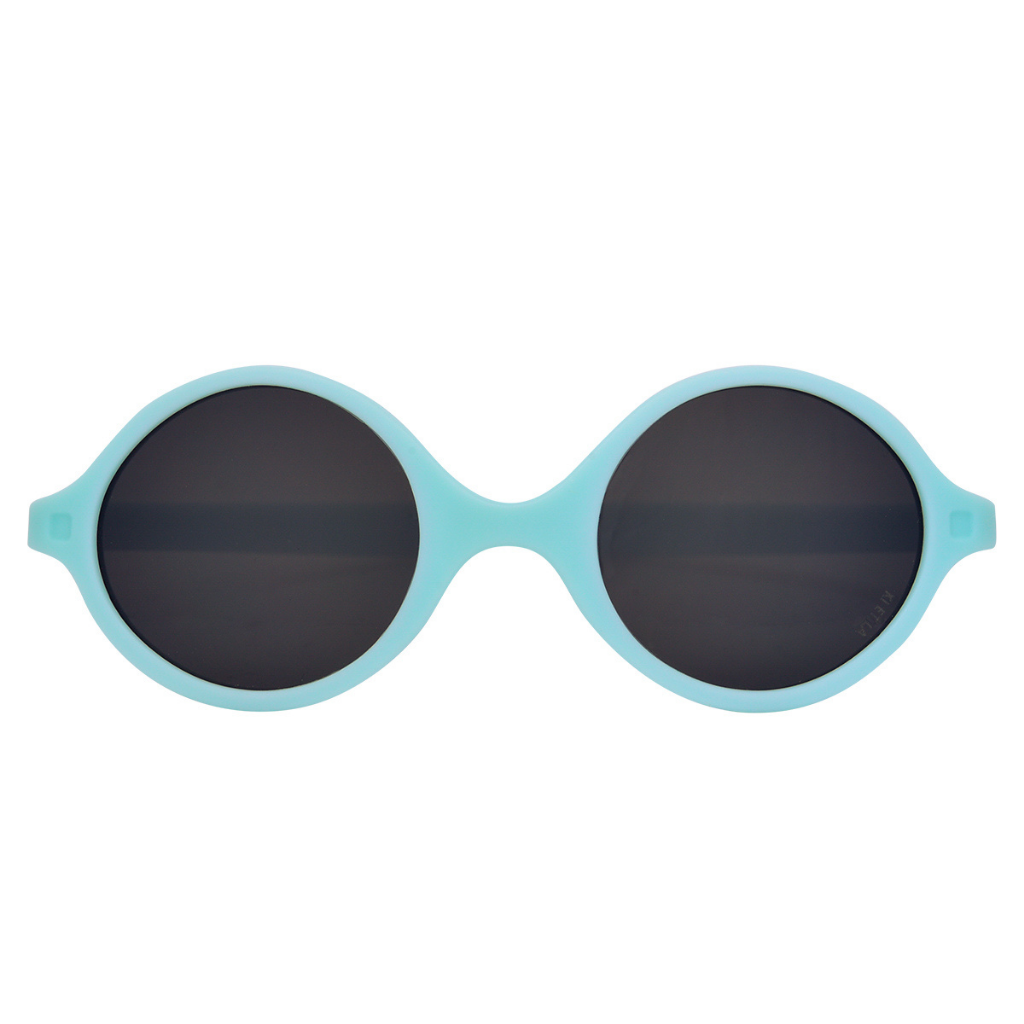Front view of Ki et La Baby Diabola Sunglasses in Sky Blue for 0 - 1 year olds