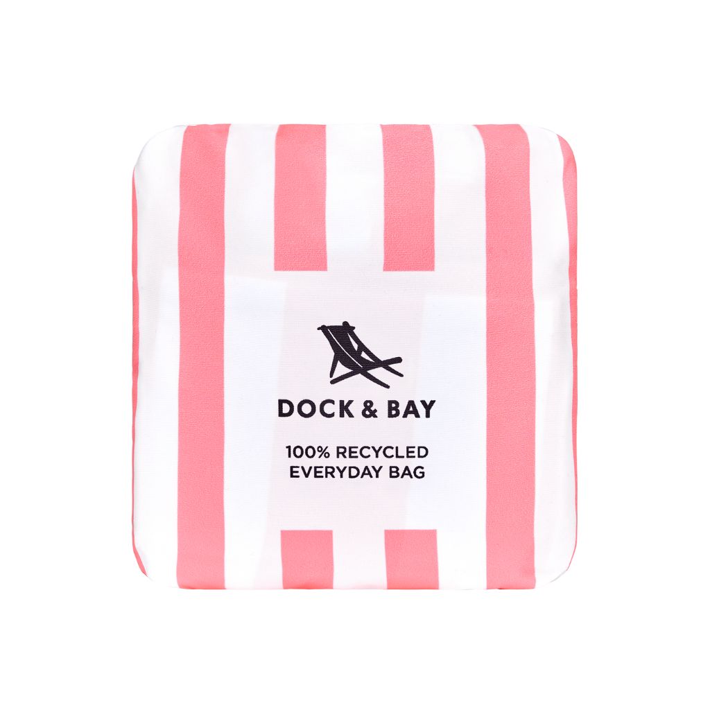 Product shot of Dock and Bay Everyday Tote Beach Bag Pouch in Malibu Pink