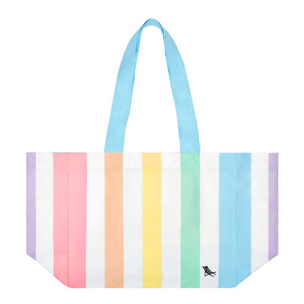 Product shot of Dock and Bay Everyday Tote Beach Bag in Unicorn Waves