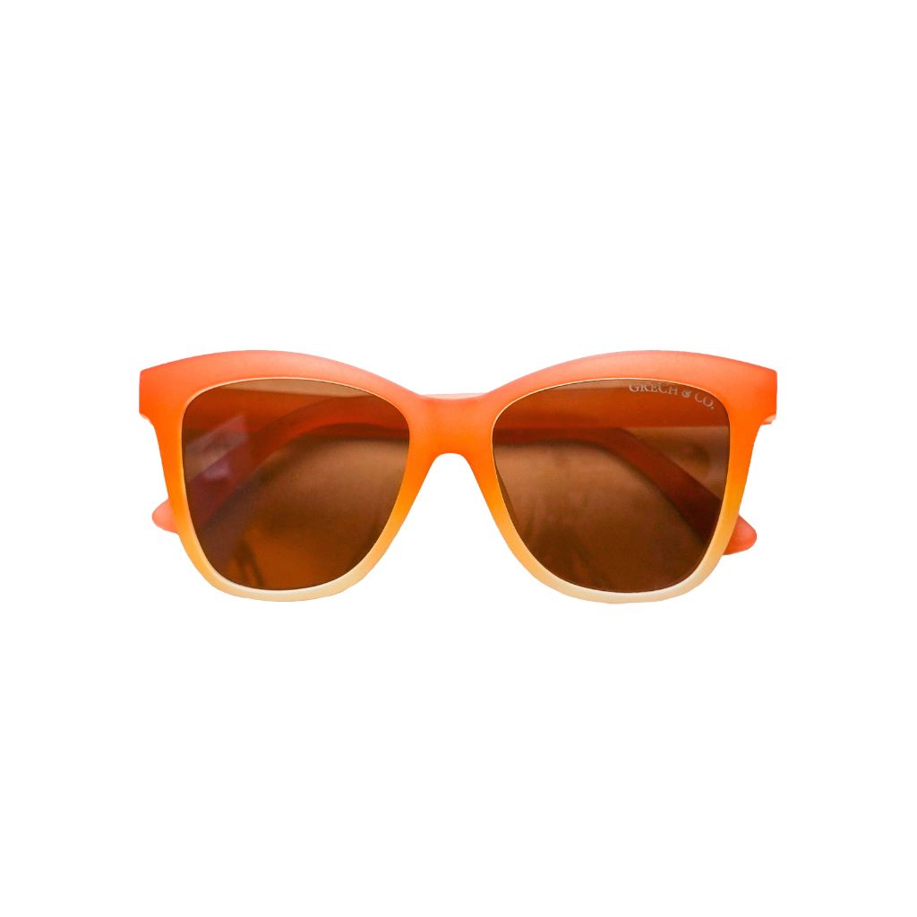 Product shot of Grech & Co Iconic Wayfarer with polarised lenses for children in Sienna ombre