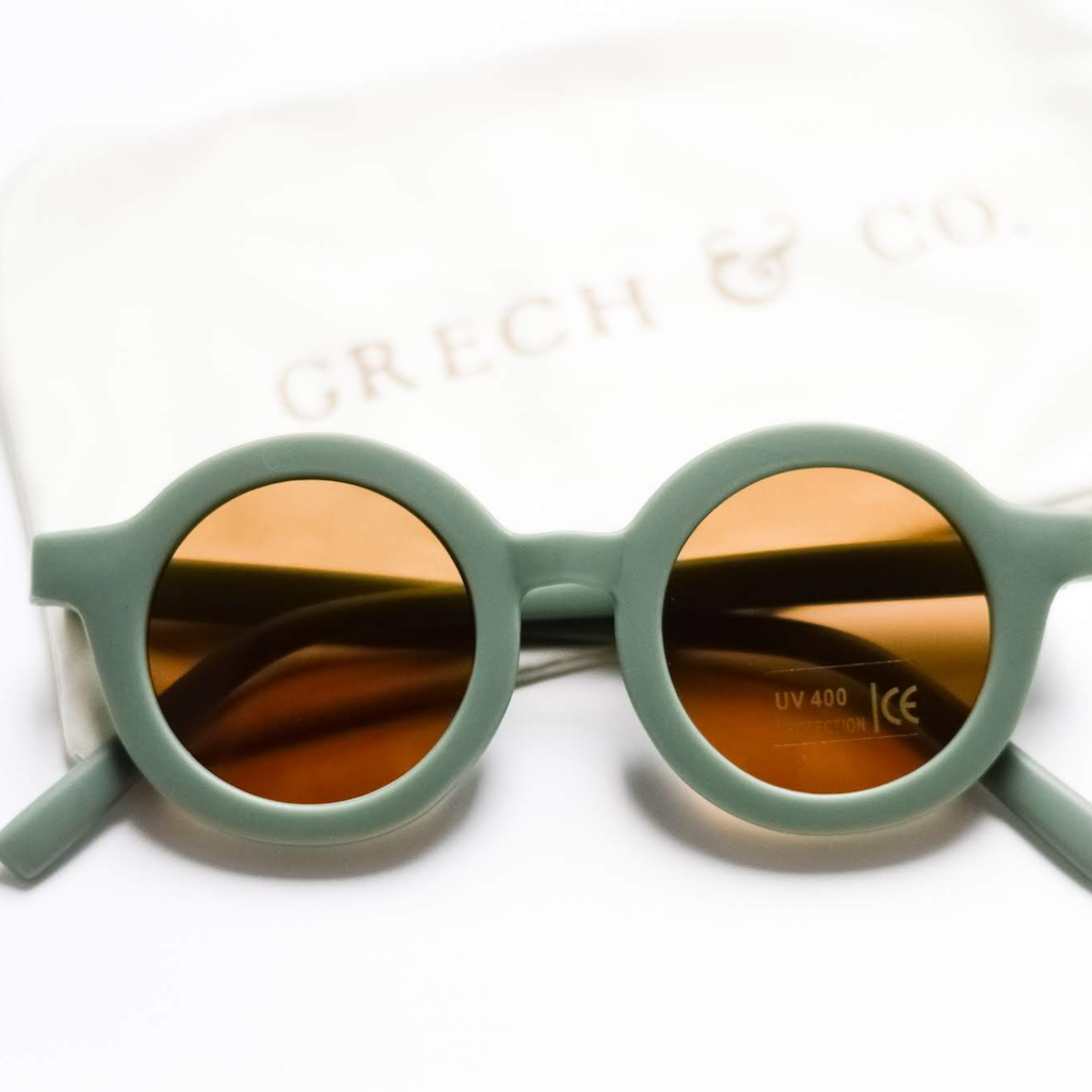 Grech & Co children's sunglasses in fern green with uv400 protection