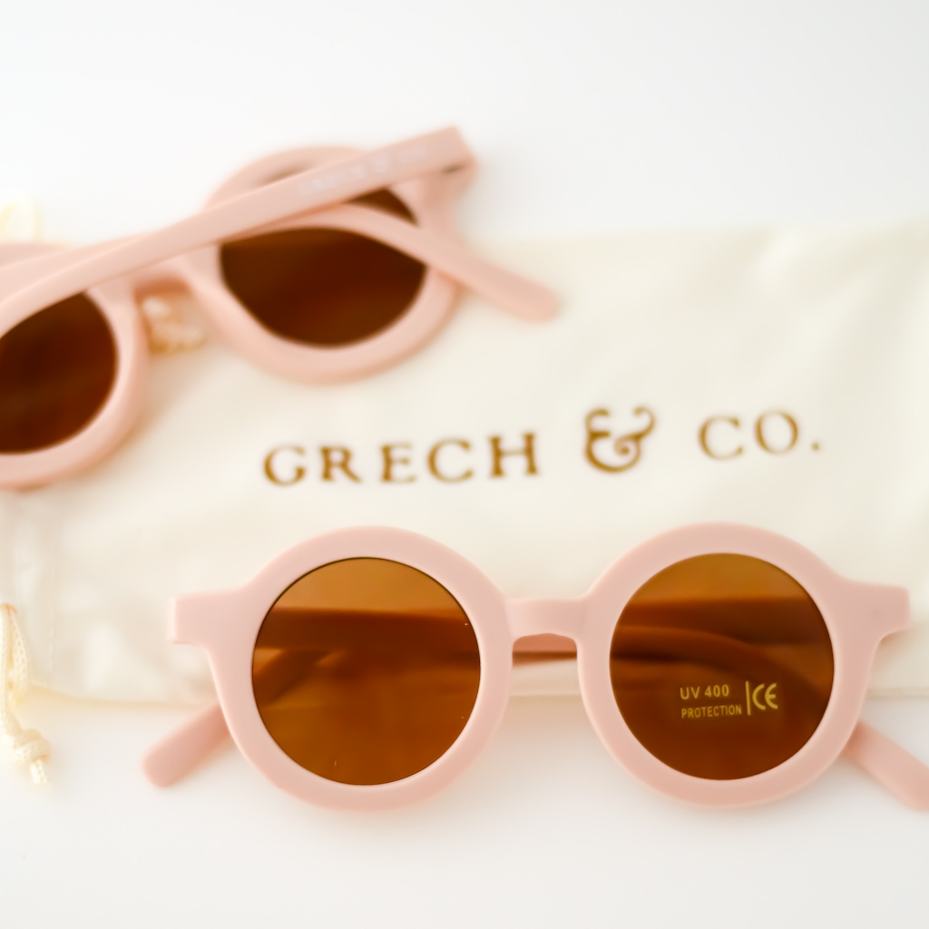 Grech & Co children's sunglasses in shell pink with uv400 protection