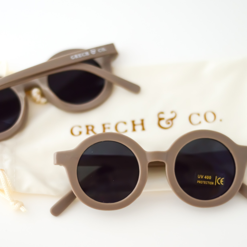 Grech & Co children's sunglasses in brown stone with uv400 protection