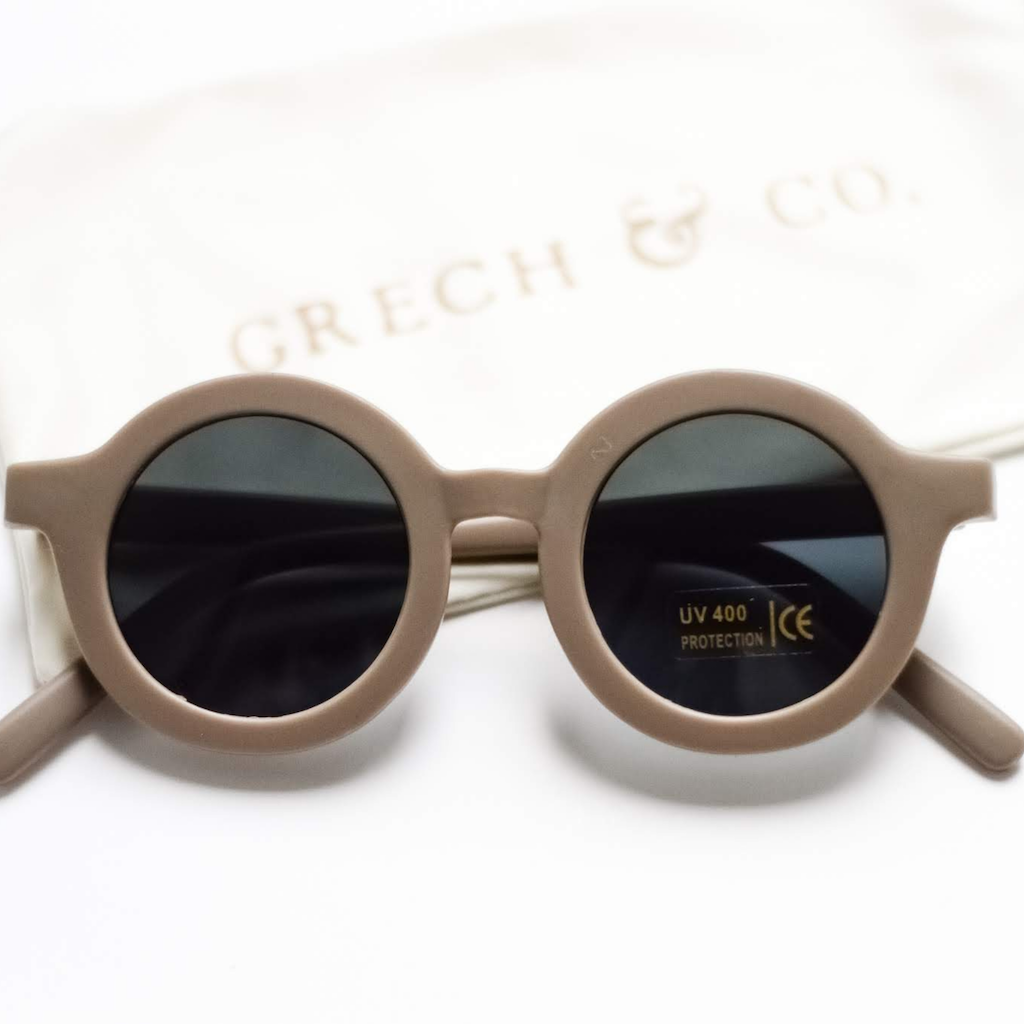 Grech & Co children's sunglasses in brown stone with uv400 protection