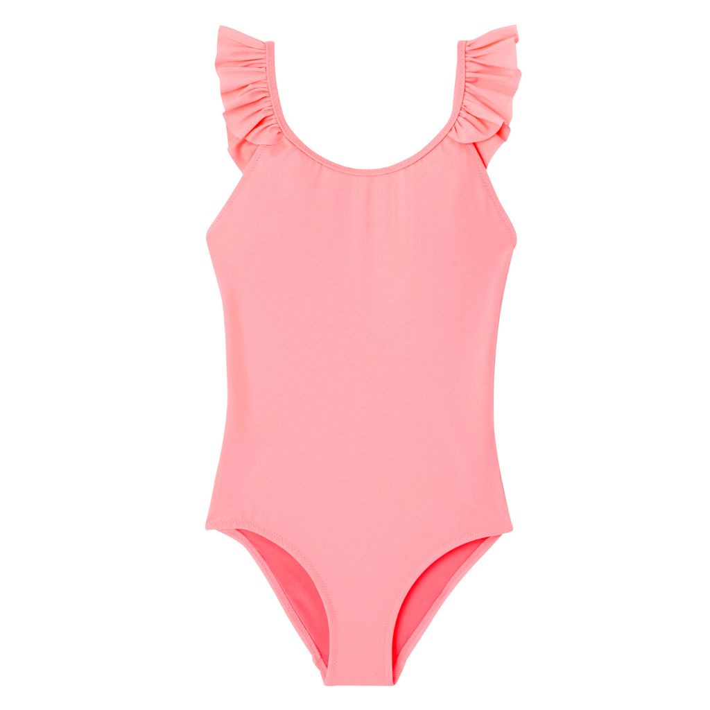 Front view of Lison Paris Bora Bora Swimsuit in Fluo Pink