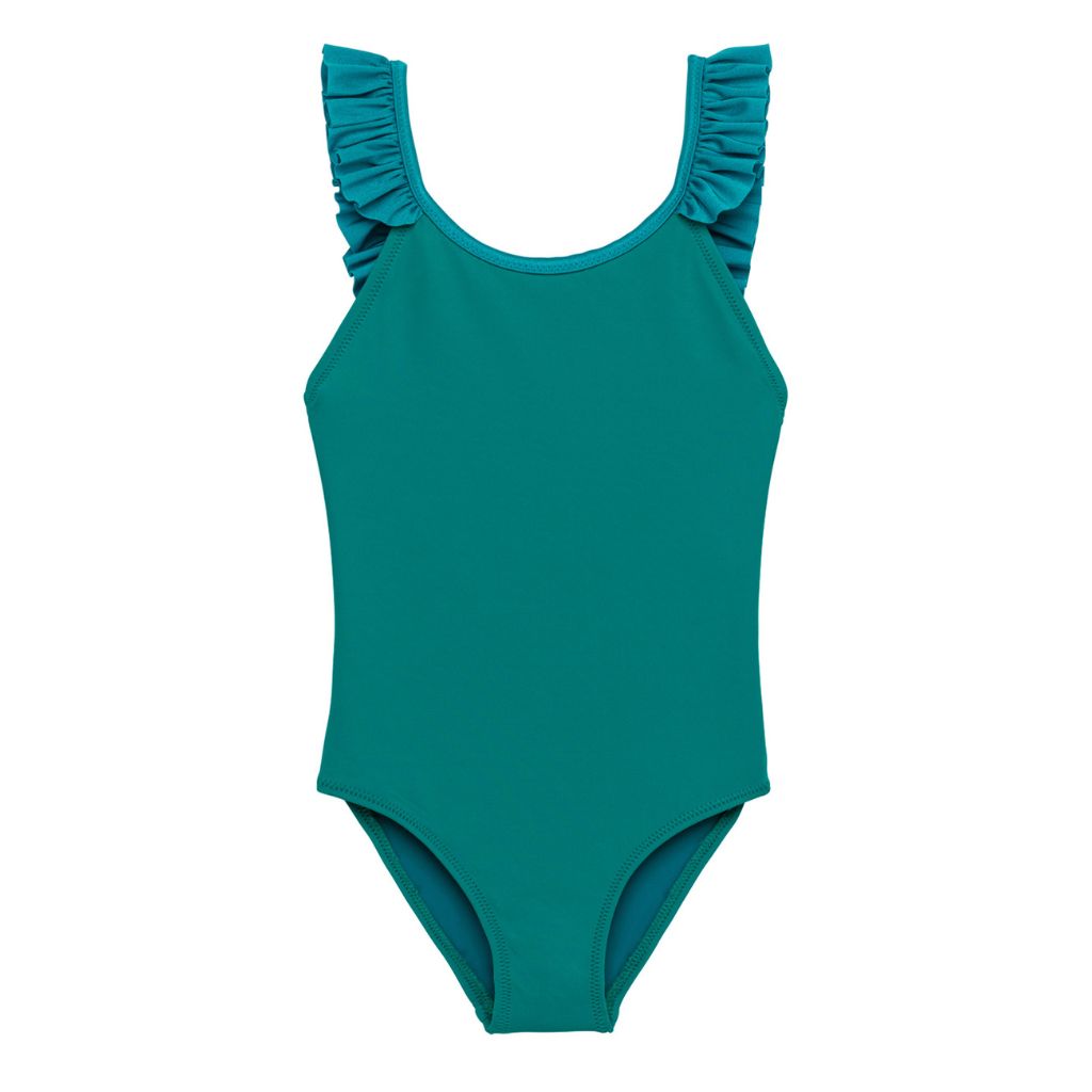 Product shot of the front of the Lison Paris Bora Bora swimsuit in jade