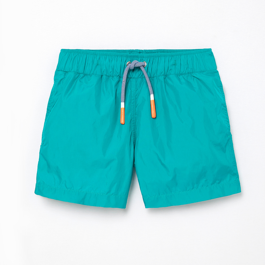 Front of Lison Paris Boys Capri Shorts in Tennis Green