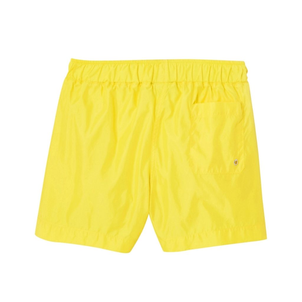 Back view of Lison Paris Boy's Capri Swim Short in yellow