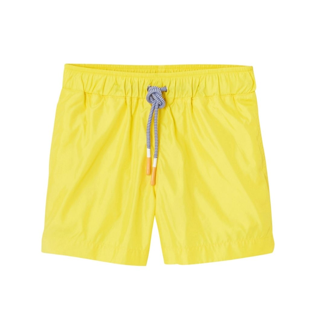 Front view of Lison Paris Boy's Capri Swim Short in yellow