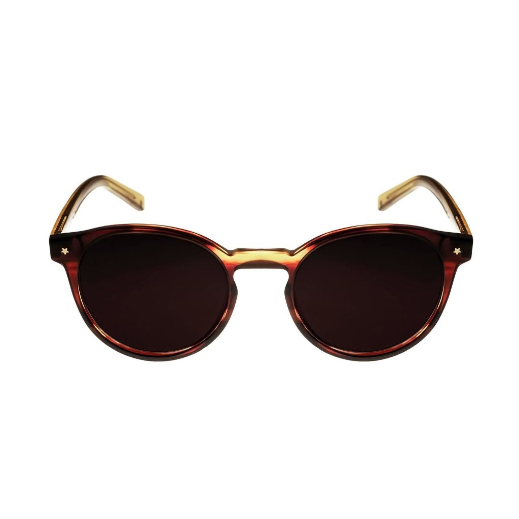 Product shot of the Fabi tortoiseshell round sunglasses from Maison Juli