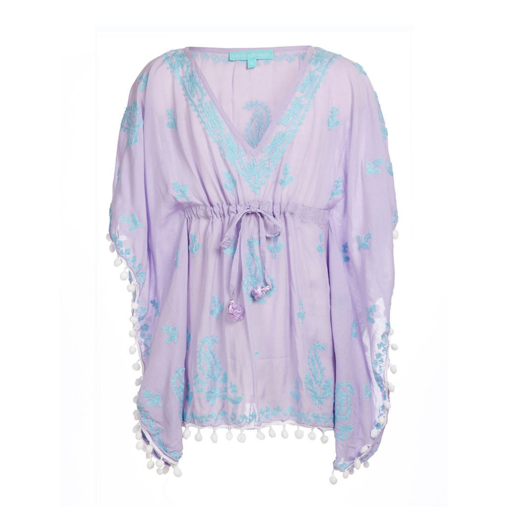Melissa Odabash Baby Sharize girls cover-up in lavender purple and turquoise