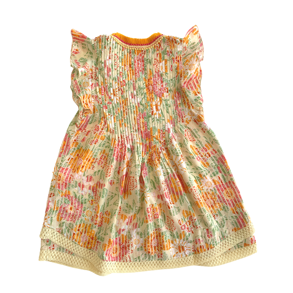 Poupette St Barth Sasha Yellow Mini Dress The Little Sunshine Store