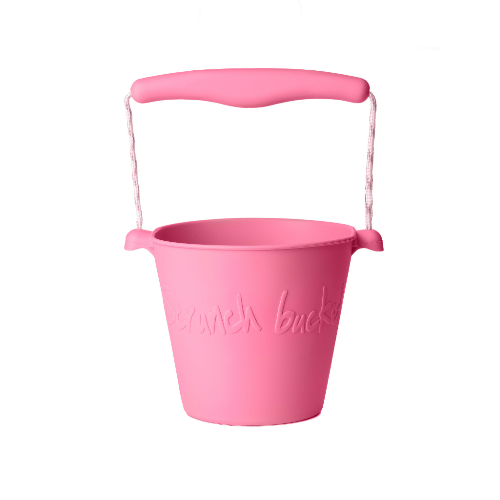Scrunch silicone bucket in Flamingo Pink