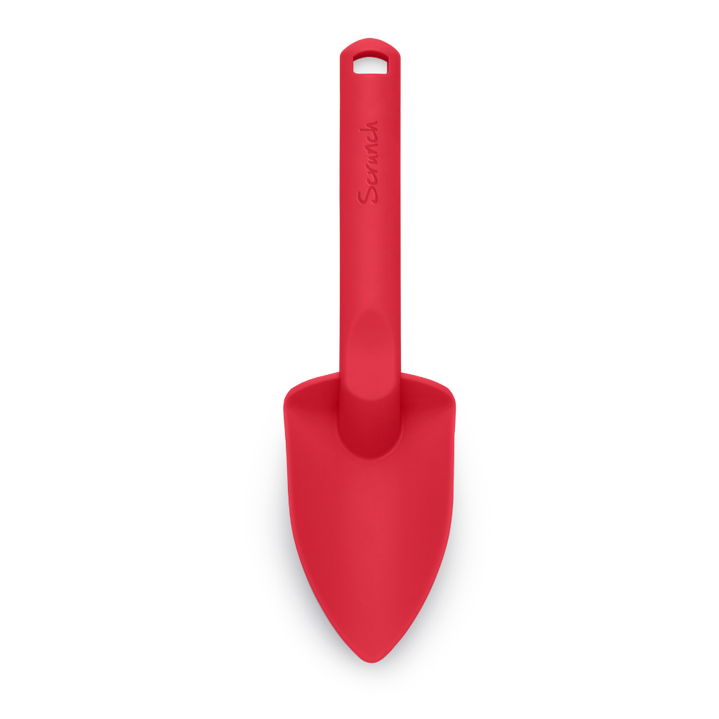 Scrunch silicone spade in Strawberry Red