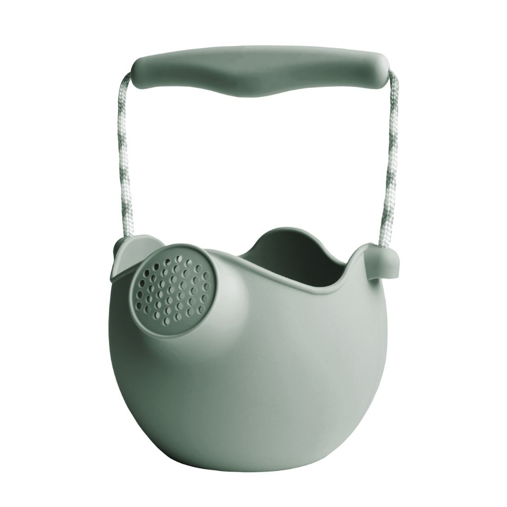 Scrunch silicone watering can in sage green