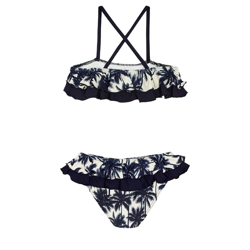 Product shot of the back of the Suncracy Palms Menorca Cross Two Pieces Girls Bikini