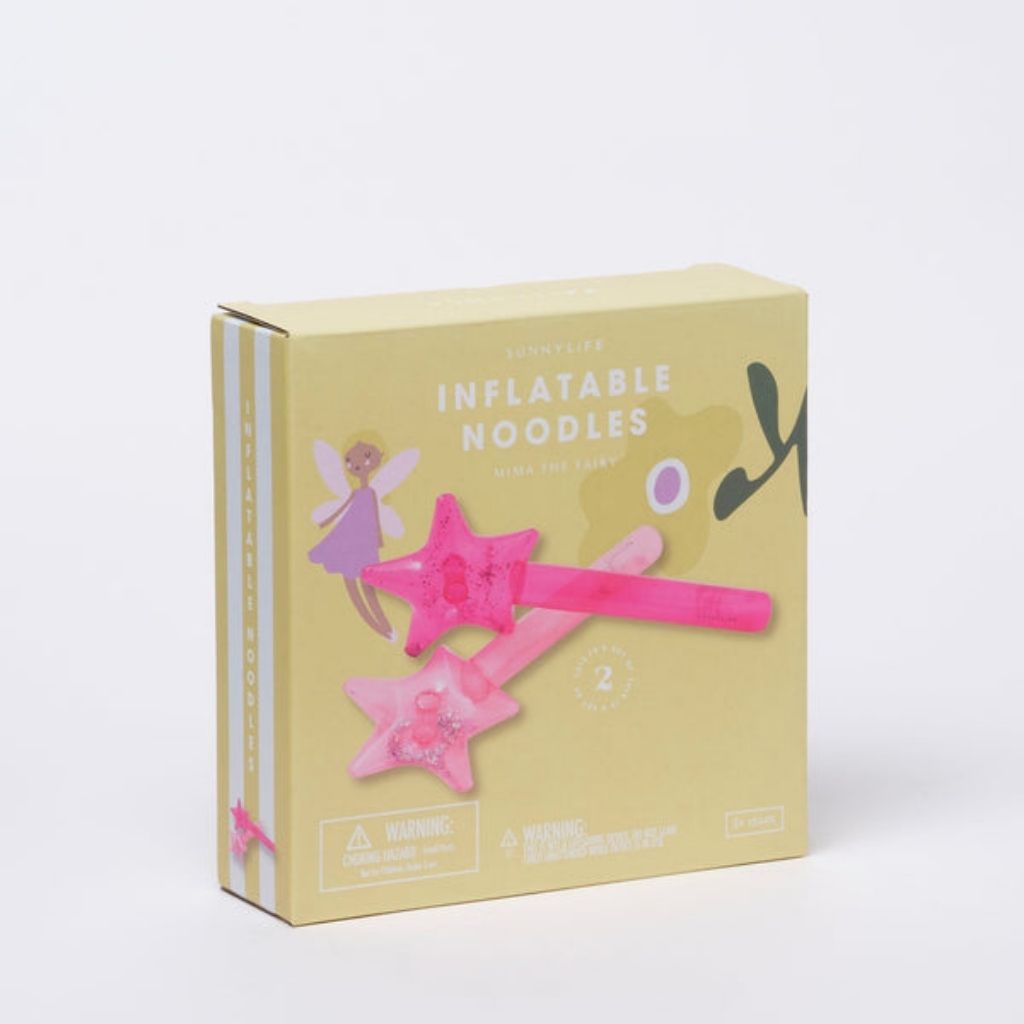 Packaging for Sunnylife kids inflatable noodle in mima the fairy pink lemonade set of two wands