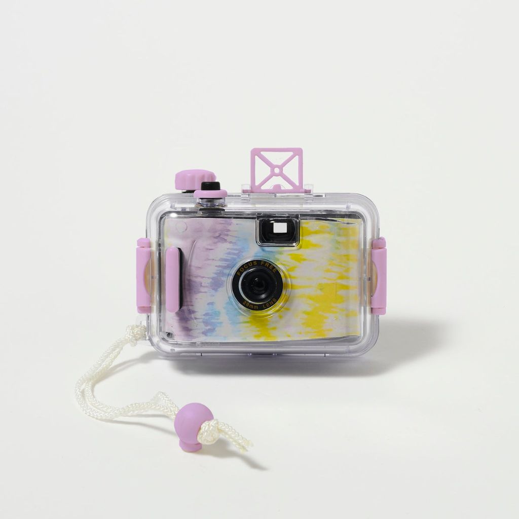 Product shot of the Sunnylife Underwater Camera in Tie Dye Sorbet